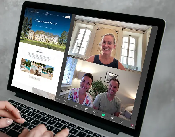 A strategy session video call between the Launch Labs team and a client